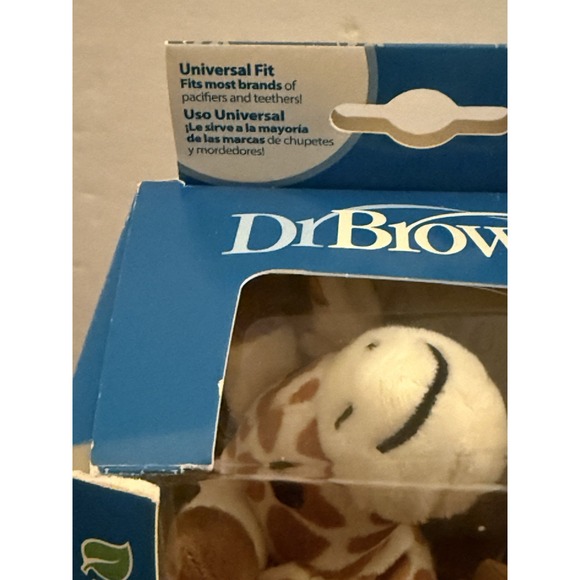 Dr. Brown's Baby Lovey Pacifier & Teether Holder Giraffe & Happy Paci Plush 0-12 - Picture 2 of 3